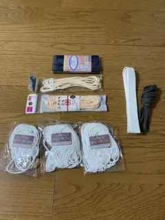 丸ゴムセット さまざまな色とサイズ　紐、ゴムセット