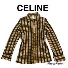 美品CELINE セリーヌ シャツ ブラウス ピュアウール ブラックヴィンテージ
