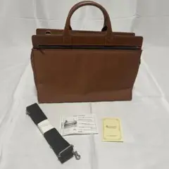 maruem ブラウン ビジネスバッグ　ショルダーバッグ 2way