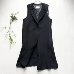 【美品】23区　洗える　ハイカウントライトクロス ジレ　ロング丈　2024SS