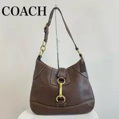 ■美品■ COACH コーチ レザー ショルダーバッグ ブラウン