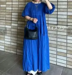 CIAOPANIC TYPY 半袖 リネン コットン 青 サイズフリー ゆったり