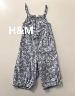 H&Mエイチアンドエムキャミサロペットロンパース蝶々柄7080cmオールインワン
