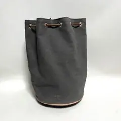 【送料無料】エルメス ポロションミミル 巾着ショルダーバッグ グレー