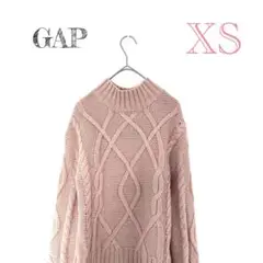 【ギャップ】GAP ケーブルニット ハイネック ピンク レディースXS 小さめ
