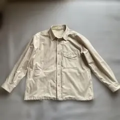 【美品】UNIQLO ベージュ オーバーシャツジャケット　XL