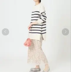 IENA バイカラーレースタイトスカート　size38