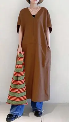 BACCA リネンカフタンワンピース
