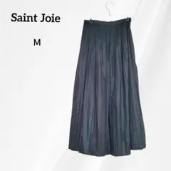 Saint Joie　サンジョア　ブラック　プリーツ ロングスカート　M　日本製
