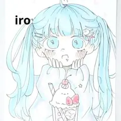 中2 iro 手描きイラスト「フロート」ポストカード