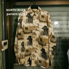 NORTH RIVERノースリバー/犬柄 シャツ