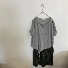 F0387　【niko and...】 半袖ワンピース　Fサイズ　グレー