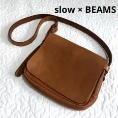 SLOW × BEAMS　レザー ショルダーバッグ