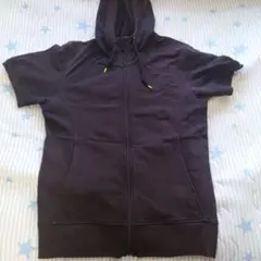 UNIQLO ブラック 半袖パーカー Lサイズ
