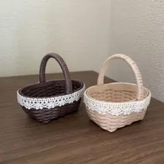 ミニかご　ミニチュア　クラフトバンド