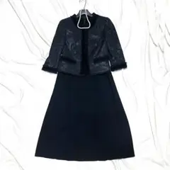 MARIKO KOHGA 東京ソワール ノーカラーセレモニージャケット 黒