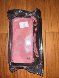 iPhone14 ピンク 手帳型ケース 合成皮革