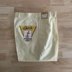 デッドストック　80's levi's タックパンツ　レモンイエロー　w33
