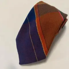 レッドチェック　ツイード　ネクタイ