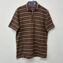 Golden Bear ブラウンストライプ ポロシャツM コ21