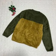 ユニクロ ファーフリース S カーキ ボア素材 上のみ