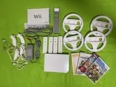 Wii 本体 + ゲームソフト4本 + リモコン4個