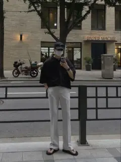 【ASCLO】Tension Semi Bootcut Slacks