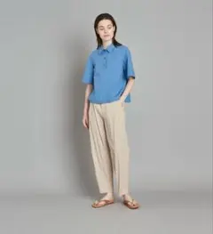 steven alan STRIPE WIDE TAPERED PANTS L