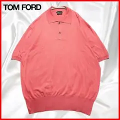 美品☆　トム・フォード　ポロシャツ　鹿の子ポロ 正規品 トムフォード 鹿子 無地 ポロシャツ 半袖 ブラック TF