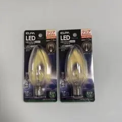 ELPA E17 LED電球 1.2W 2個セット　シャンデリアタイプ