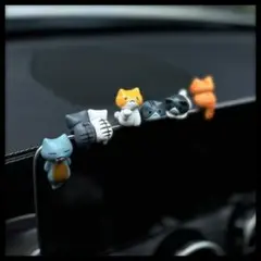 猫 カーアクセサリー ミニチュア フィギュア かわいい オブジェ 置物 樹脂