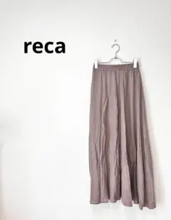 reca レカ　シンプルピンクベージュフレアスカート