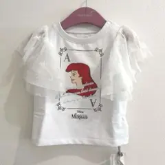 ◯新品未使用品◯ Disneyプリンセス アリエル 袖フリルレース Tシャツ85