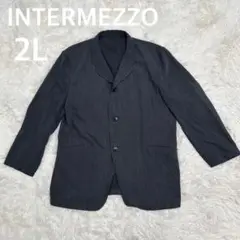 ✨ INTERMEZZO インターメッツォ　テーラードジャケット　2L グレー