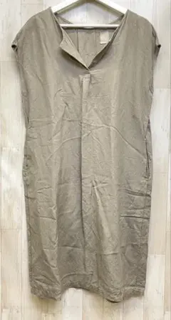 URBAN RESEARCH DOORS 麻 リネン フレンチスリーブワンピース
