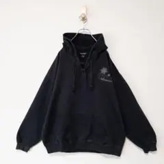 USA古着・Minnesota・雪結晶・刺繍パーカー・首元編上・一点物・1865