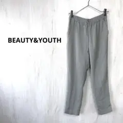 BEAUTY&YOUTH マットサテンドローストリングパンツ 24