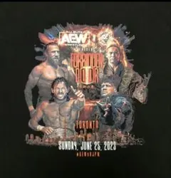新日本プロレス×AEW FORBIDDEN DOOR 禁断の扉 Tシャツ XL