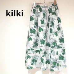 【新品タグ付】KILKI（キルキー）　びわ柄　ローカート　フレアスカート