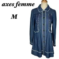 【axes femme】アクシーズファム ワンピース デニム レースアップ