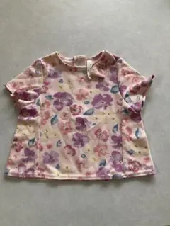 花柄 Tシャツ (ピンク)