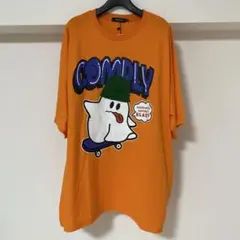 COMPLY オレンジ Tシャツ スケートボードキャラクター 大きいサイズ
