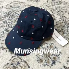 Munsingwear ネイビー キャップ 星ペンギン刺繍 FREEサイズ
