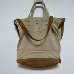 【最終値下】RRL トートバッグ ベージュ ブラウン　レザー×キャンバス