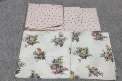 はぎれ　花柄　2種類　4枚