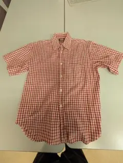 ULCLOW 赤と白のチェック 半袖シャツ