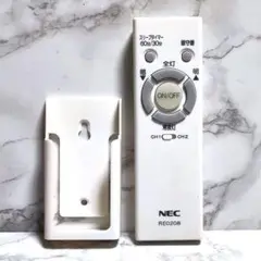 NEC シーリングライト用リモコン RE0208 白 ホルダー付【匿名配送】