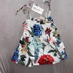 花柄ノースリーブタンクトップ 100cm以上