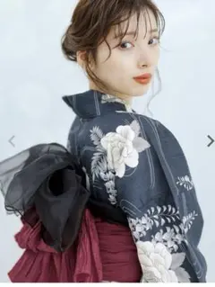 Dita  完売品 凪の藤ながれ オーガンジー兵児帯付き 即日発送】 Dita 完売品 凪の藤ながれ オーガンジー兵児帯付き