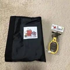 GLOW付録　SNOOPY保冷機能付き軽量BIGトートとレザーキーホルダーセット
